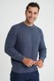 Trist Star Men's Indigo Cycling Collar Selanik Hair Braided Wool Sweater Trist-5352 - 2