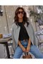 Women's Hair Knit Buttoned Casual Long Sleeve Knitwear Cardigan Anthracite