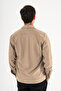 Men's Camel Hooded Double Pocket Snap Fastener Sports Jacket Comfortable Fit - 6