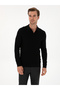 Black Slim Fit Wool Blend Polo Neck Knitwear Sweater 50311890-Vr046 - 3