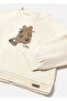 Baby Girl Patterned Long Sleeve T-Shirt Cream 2080 - 3