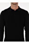Black Slim Fit Wool Blend Polo Neck Knitwear Sweater 50311890-Vr046 - 6