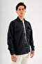 Men's Navy Blue Hooded Double Pocket Snap Fastener Sports Jacket Comfortable Fit - 3