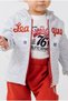 Baby Seasonal 3-Piece Set Hooded Sweatshirt Printed T-Shirt and Sweatpants - 6