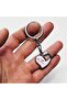 Keychain Accessory Heart Figure Ring Keychain Turkey Logo Colorful - 3
