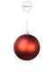 Christmas Ornament 3-Piece Ball Red 10 cm - 4