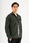 Men's Stretch Fabric Shirt Jacket Casual Fit Double Flap Pocket Snap Closure 4 Pockets Khaki - 3