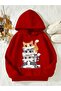 Winter Hooded Sweatshirt, Kids Kittens Printed