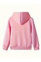 Winter Hooded Sweatshirt, Kids Pink Butterfly Printed - 2
