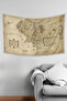 Lord of the Rings Middle-Earth Map Patterned Wall Covering Wall Tapestry Suede Textured Fabric