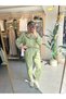 Women's Washable Gabardine Shirt & Carrot Pants Set Oversize Fit Relaxed Cut