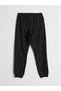 Lcw Dream Black Elastic Waist Polka Dot Women's Jogger Pajama Bottoms - 8