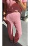 Bubble Knitted Fabric Women's Casual Wear Set with Lace-Up Sides - 4