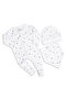 Clouds & Stars Baby Set. (Sleep suit/Bib/Hat)