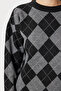 Baklava Patterned Knitwear Sweater Lmu0003 Black Anthracite - 4