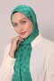 Grass Green Speckled Patterned Jacquard Capri Shawl - 3