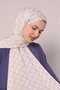 Light Mink Speckled Patterned Jacquard Capri Shawl - 2