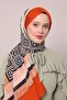 Orange Star Pattern Cotton Shawl