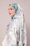 Seaweed Green Abstract Floral Pattern Twill Shawl - 2