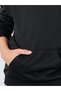 Teen Black Relaxed Fit Hoodie with Front Pocket - 3