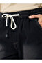 Mid Rise Loose Fit Jeans with Drawcord - 3