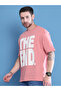 Men Pink Graphic Print Oversized T-Shirt - 3