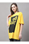 Women Yellow Oversized Graphic Print T-Shirt - 3