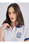 Women White Embroidered Polo T-Shirt - 4