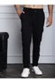 Men Black Side Stripe Cargo Pocket Joggers
