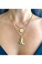 Gold Steel Necklace with Boot Detail - 6