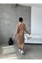 Women's Striped Long Sleeve Dress - 3