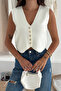 Women's Buttoned Knitwear Vest – Modern & Layered Style