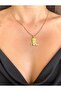 Gold Steel Necklace with Boot Detail - 3