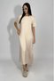 Women's Summer Short Sleeve Viscose Midi Length Crew Neck Dress - 2