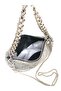Black Silver Color Mix Diamond Studded Evening Dress Clutch with Chain Strap Handheld Wedding Engagement Evening Bag - 7