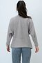 Women's Mink Boat Neck Bat Sleeve Boucle Sweater Alc-X14441 - 5