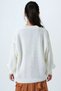 Ecru V-Neck Hair Braid Patterned Balloon Sleeve Knitwear Cardigan Alc-X14438 - 5