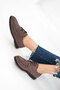 Brown Suede Women's Loafer Shoes 20831 - 3