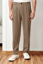 Bej Pileli Klasik Baggy Fit Kumaş Pantolon TMNSS24PL00024 - 2