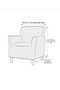 Seat Cover Armchair Cover Single Person Armchair Brick Pattern Elastic Washable 1 Pc Sofa Cover - 2