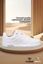 White Unisex Seasonal Sports Shoes 900680