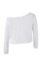 Siyah-Beyaz 2'li Paket %100 Pamuk Asimetrik Kayık Yaka Crop Örme T-Shirt TBBAW26BF00001 - 11