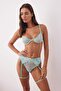 Mint Tulle Garters, Leg Band Detail Capless Strap Knitted Underwear Set Thmss25Cc00034 - 2