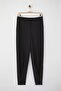 Siyah Paça Düğme Detaylı Wide Leg ve Havuç Olabilen Kumaş Pantolon TWOAW26PL00032 - 5