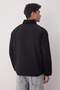 Siyah Regular Fit Kadife Yaka Detaylı Unisex Mevsimlik Mont TMNAW25MO00017 - 4