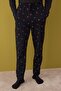 Siyah Regular Fit Game Baskılı Örme Pijama Takımı TMNAW24PT00012 - 3