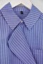Blue-Multicolored Jacket Collar Oversize Striped Woven Shirt TWOAW26GO00020 - 7