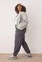 Anthracite Loose Jogger Slim Leg Elastic Waist Stretchy Waist Knitted Plus Size Sweatpants Tbbaw23Aj00002 - 2