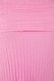 Pembe Dokulu Karmen Yaka Vücuda Oturan Crop Esnek Örme Bluz TWOSS25BZ00602 - 6