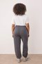 Anthracite Loose Jogger Slim Leg Elastic Waist Stretchy Waist Knitted Plus Size Sweatpants Tbbaw23Aj00002 - 4